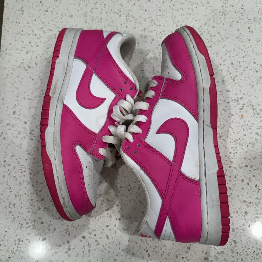 SOLD Nike Women's Fuchsia and White Sneakers